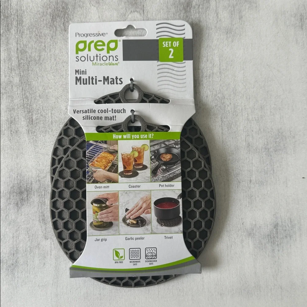 10 in 1 Progressive Prep Solutions Mini Multi-Mats Set of 2 Grey